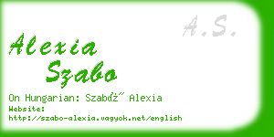 alexia szabo business card